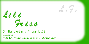 lili friss business card